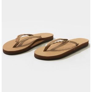 NWOT Rainbow Flirty Braided Flip Flops- 7